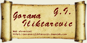 Gorana Iliktarević vizit kartica